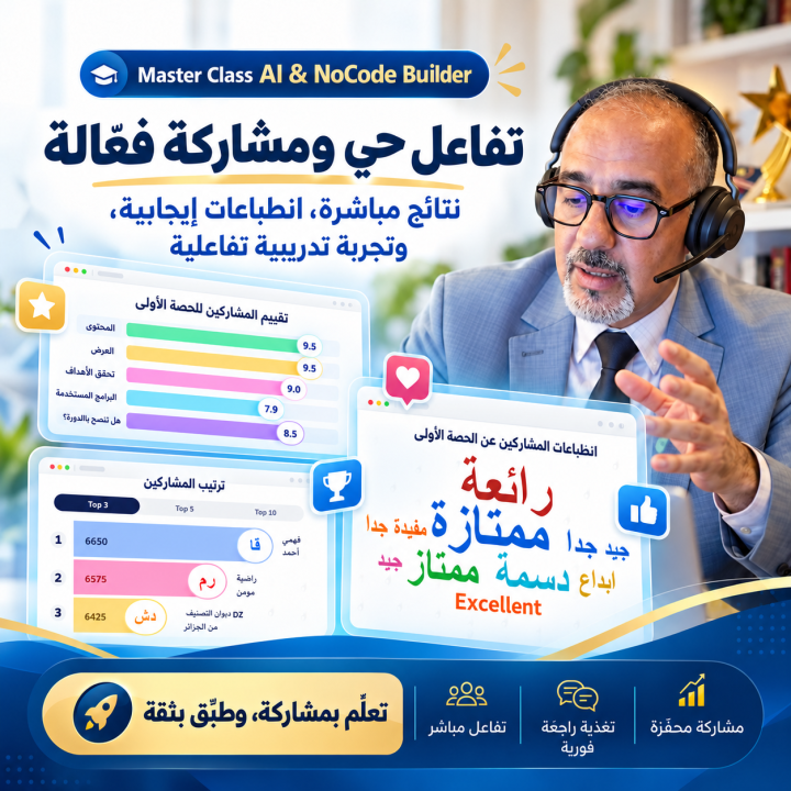 تفاعل حي ومشاركة فعالة